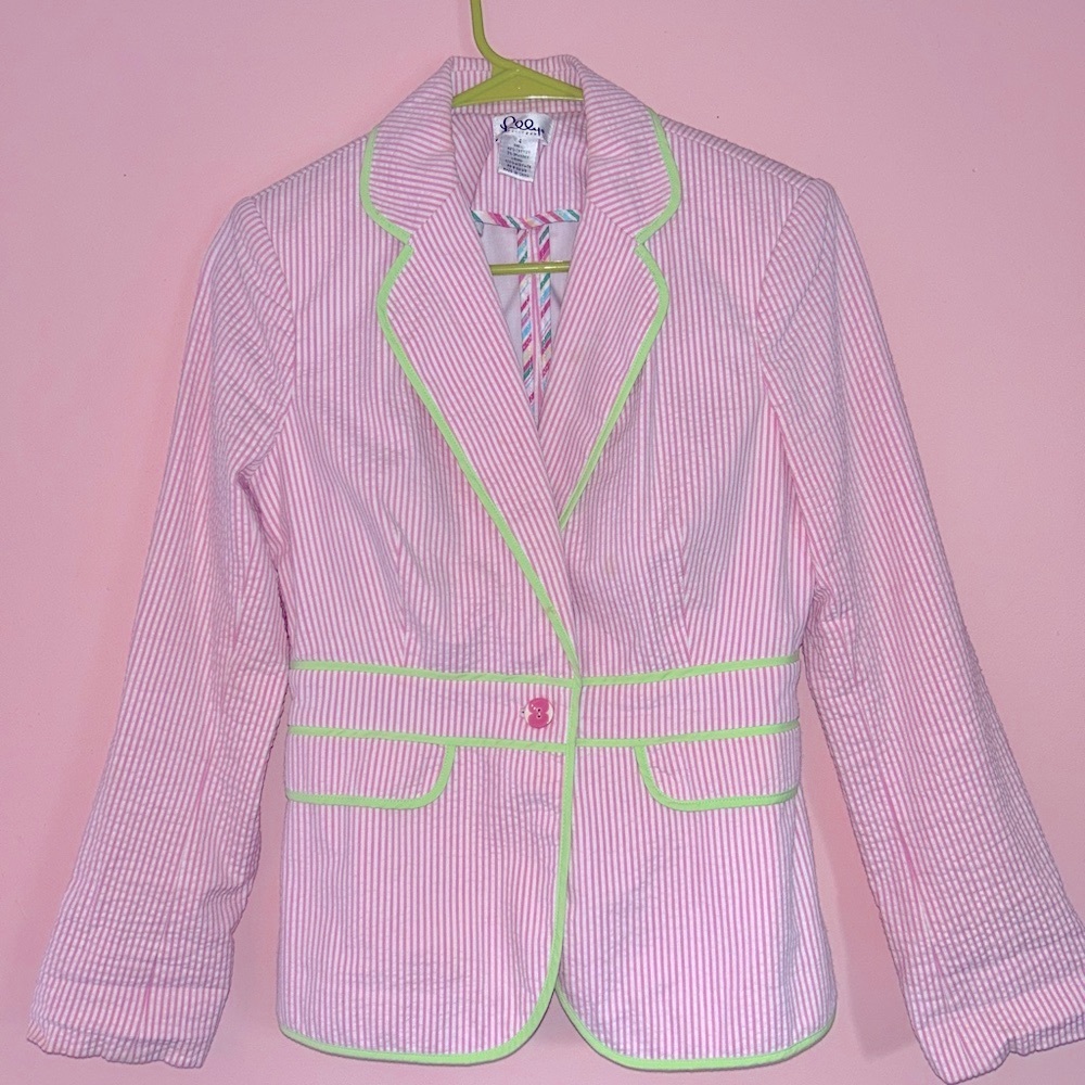 Pink Striped Women's Blazer